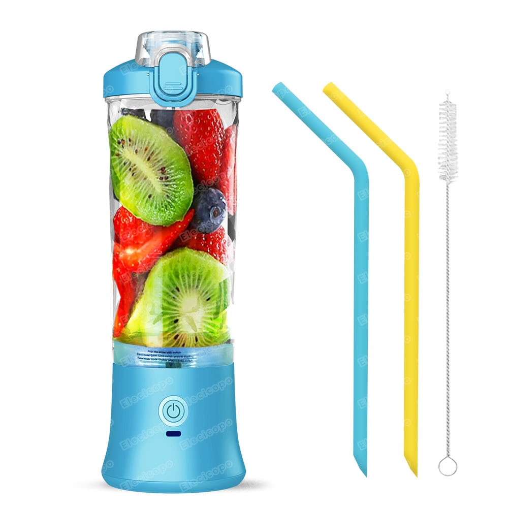 Portable Electric Juicer Fruit Mixers 600ML Blender with 4000mAh USB Rechargeab image 4