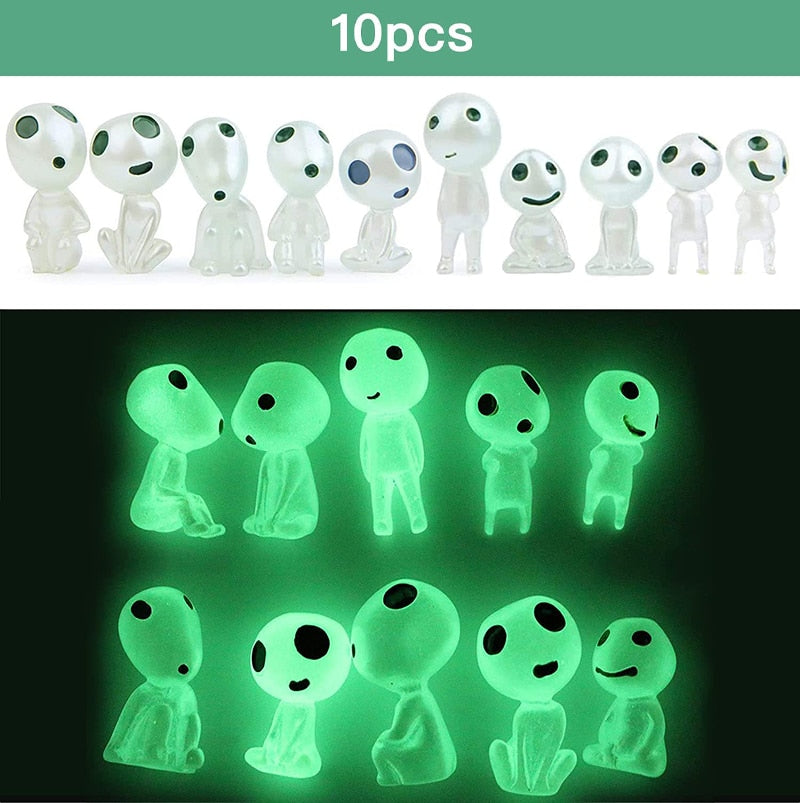 Ghibli Kodama Luminous Elf Tree Dolls Micro Landscape Figure Ornament Outdoor G image 1
