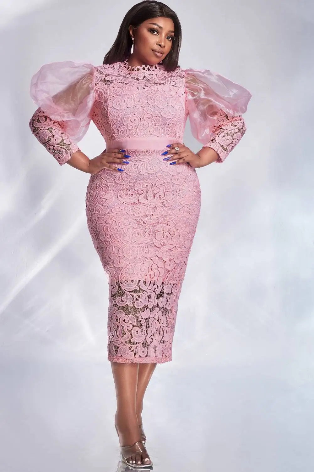 Women Plus Size Dress Formal Elegant and Beautiful Women's Dresses Midi Dress E image 1