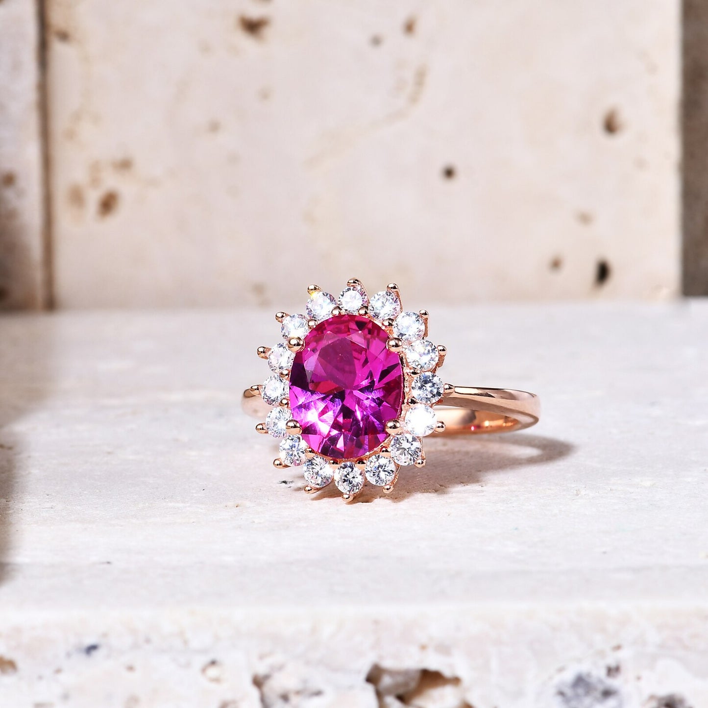 GEM'S BALLET Princess Diana Style 925 Sterling Silver Gold Filled Ring Colorful image 7