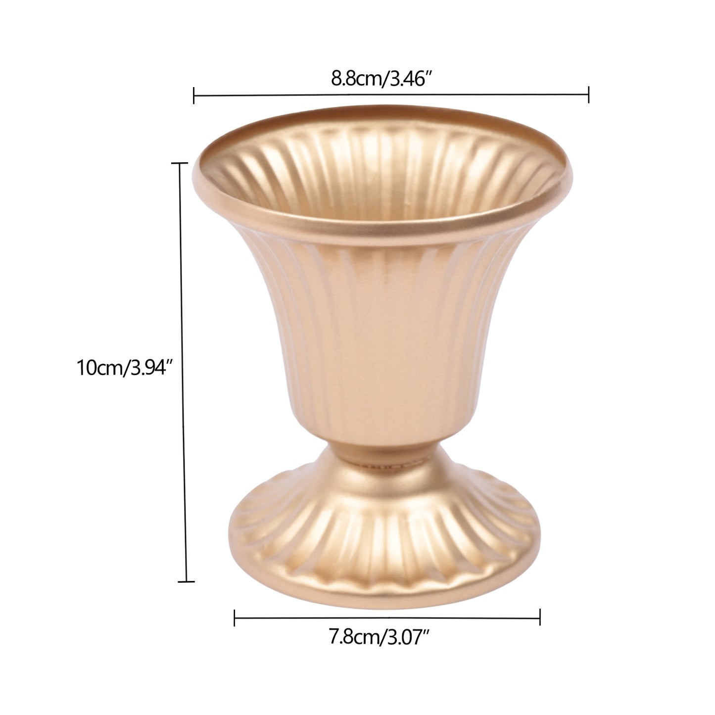 10pcs Creative Golden Flower Trumpet Vases Desktop Wedding Party image 6