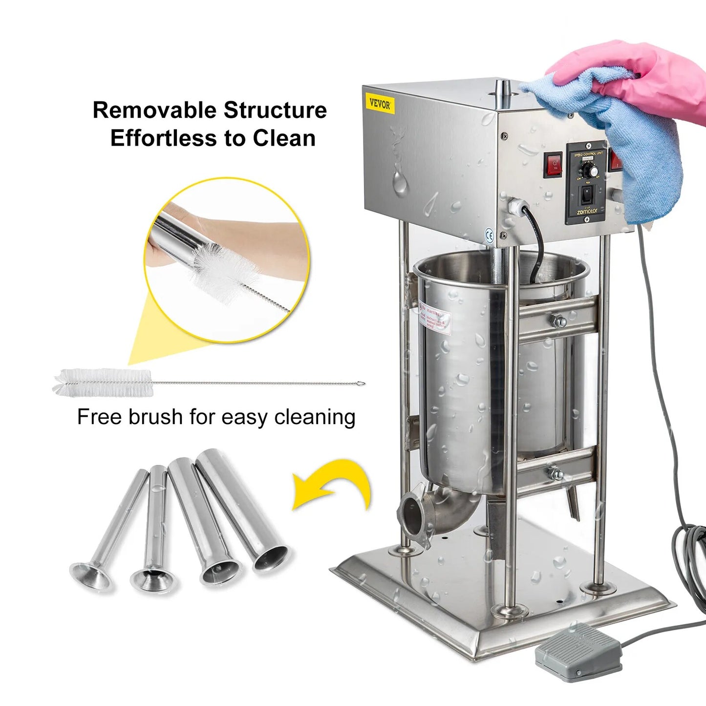 VEVOR 10-30L Vertical Sausage Stuffer Automatic Filling Machine Food Processors image 4