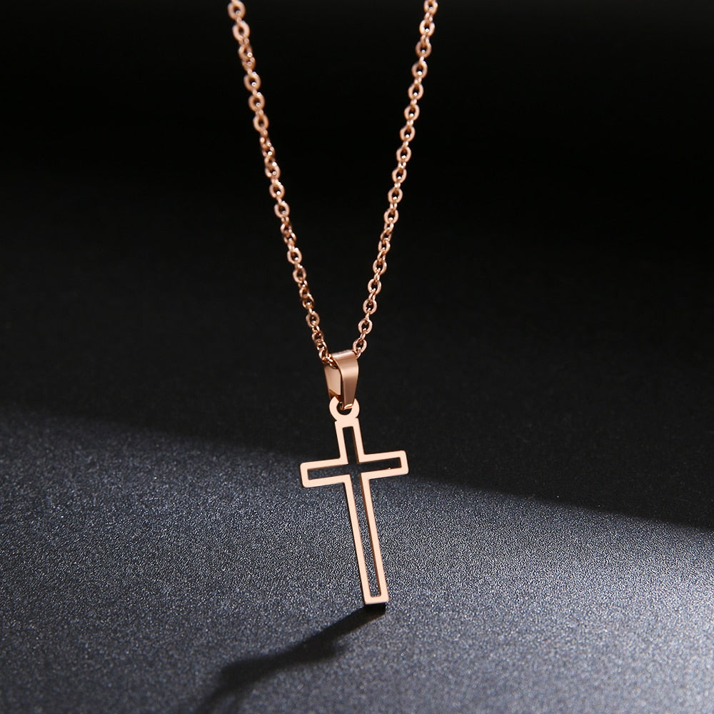 DOTIFI Stainless Steel Necklace For Women Lover's Gold And Rose Gold Color image 8