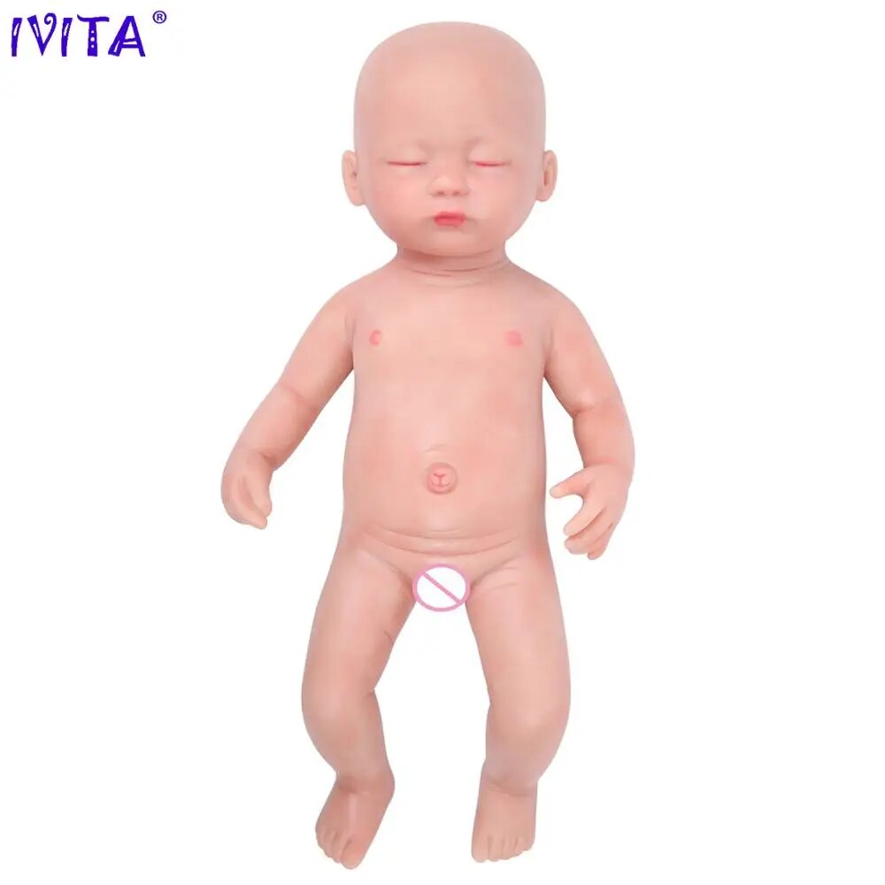 IVITA WG1509 38cm 1420g 100% Full Body Silicone Reborn Baby Dolls Realistic Gir image 3