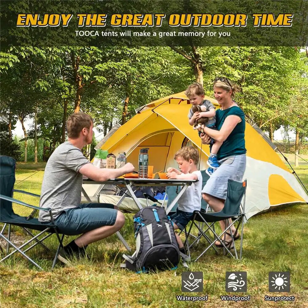 4 Person Automatic Camping Tents Family Outdoor Instant Setup Tent 4 Season Win image 3