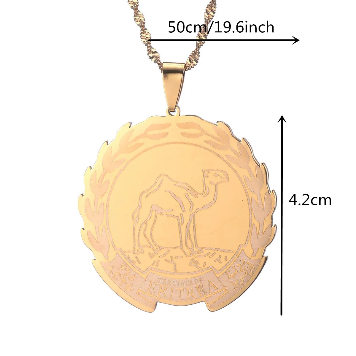 Eritrea Map Pendant Necklaces Chain Women Girls Gold Color Jewelry African Neck image 2