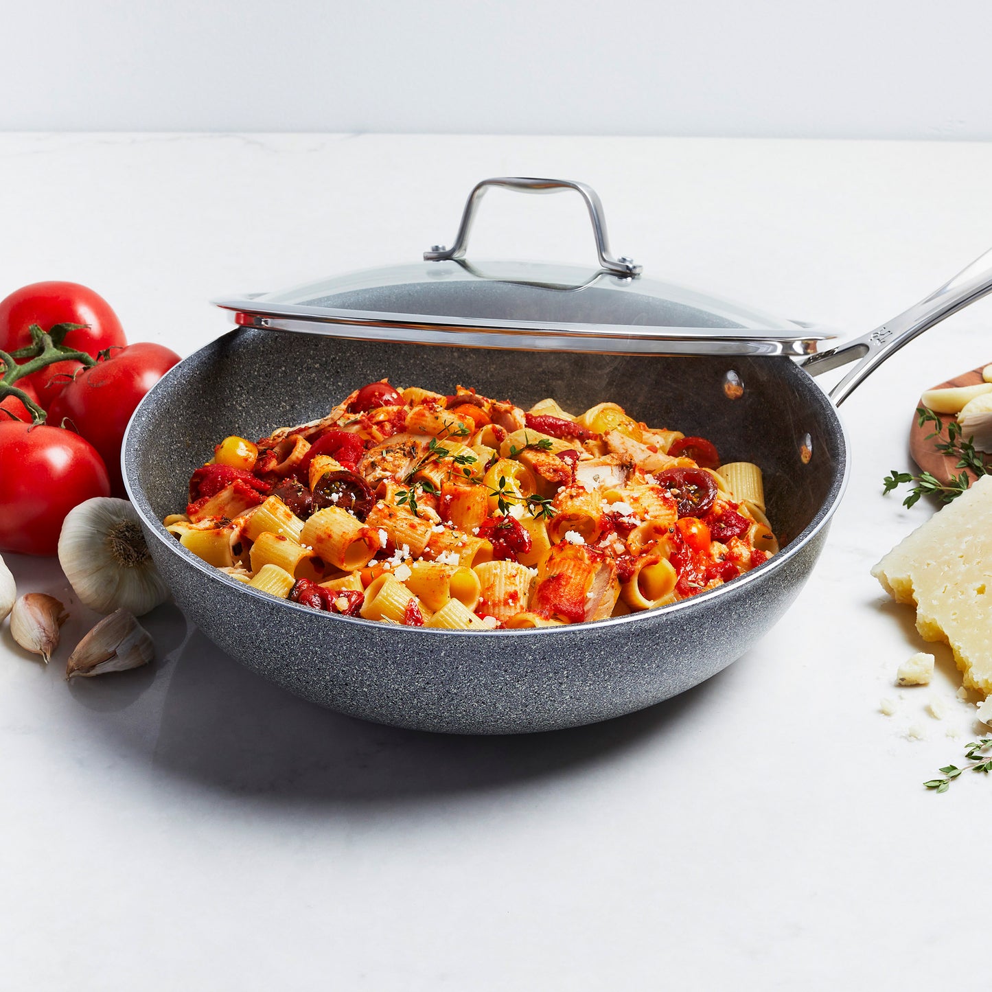 Henckels Capri Granitium 4.4-Quart Non-Stick Perfect Pan with Lid image 2