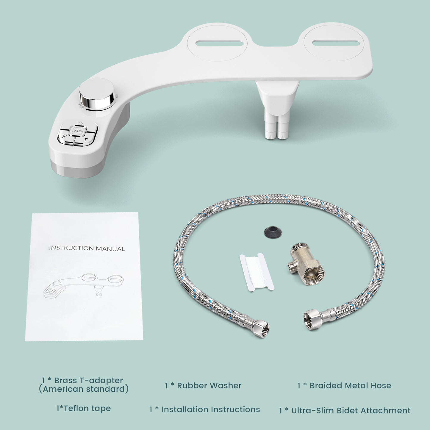SAMODRA Button Bidet - Non-ElectricSelf Cleaning Dual Nozzle (Frontal and Rear image 4