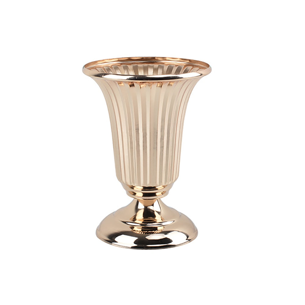 Golden Candlestick Table Top Decoration European Style Flower Vase Decoration S image 4