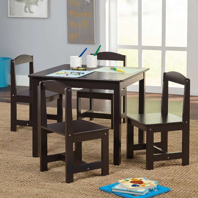 Kids' 5-Piece Table and Chairs Set, Multiple Colors Study Chairs for Students image 2