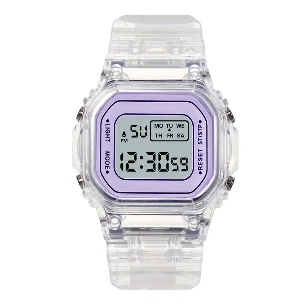 Fashion Men Women Watches Gold Casual Transparent Digital Sport Watch Lover's G image 23