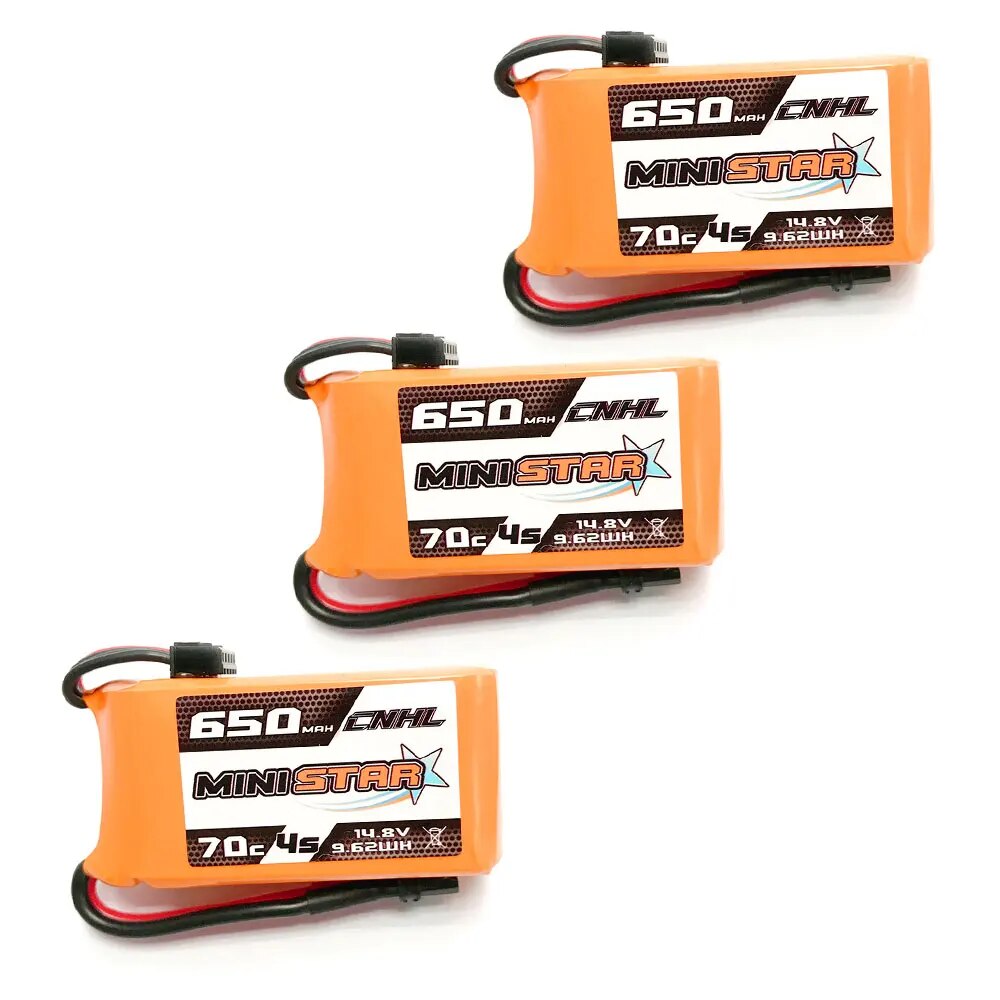 3PCS CNHL 3S 4S 11.1V 14.8V Lipo Battery 650mAh 850mAh 70C MiniStar With XT30 X image 4