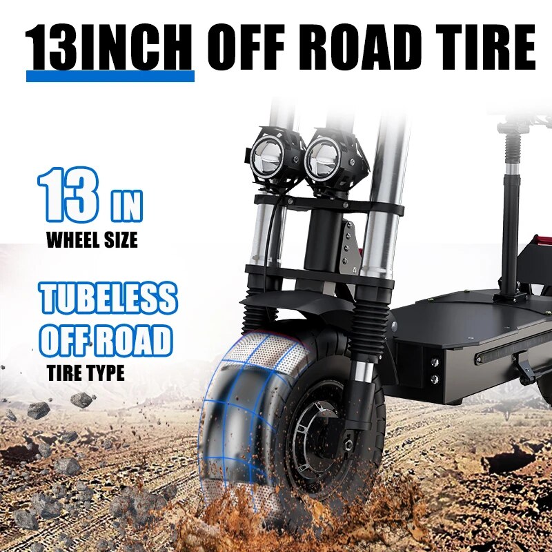 100km/h Top Speed Scooter Electric 13inch Tire Electric Kick Scooter Folding Hy image 8