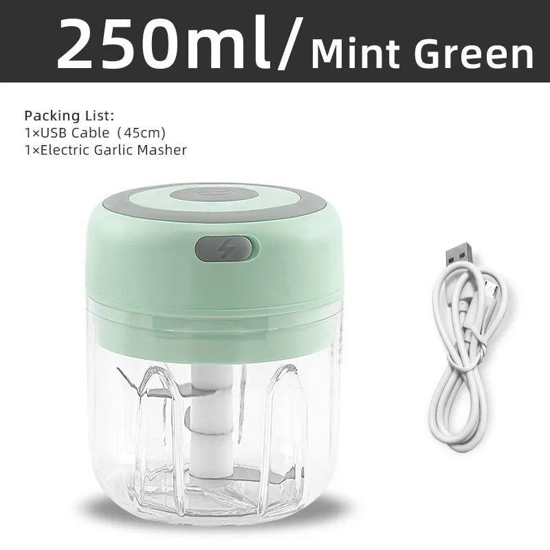 Electric Kitchen Food Chopper, Mini Garlic Masher, Crusher, USB Portable Meat G image 4