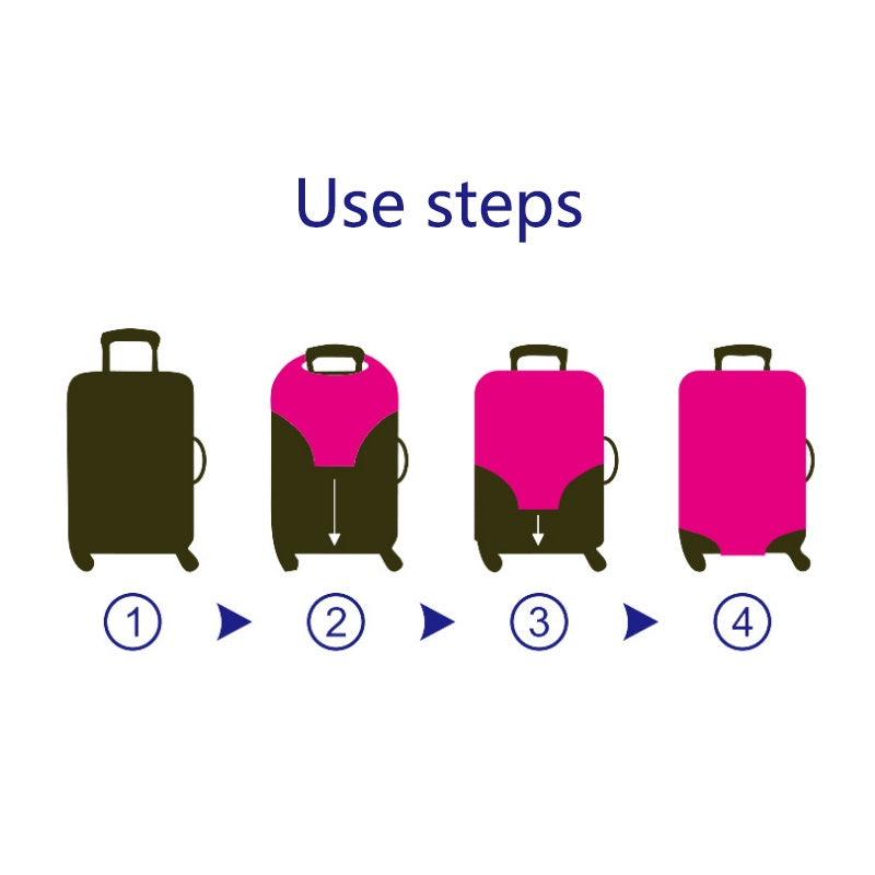 Fashion travel suitcase protective cover Luggage Protective Cover Solid Color S image 5