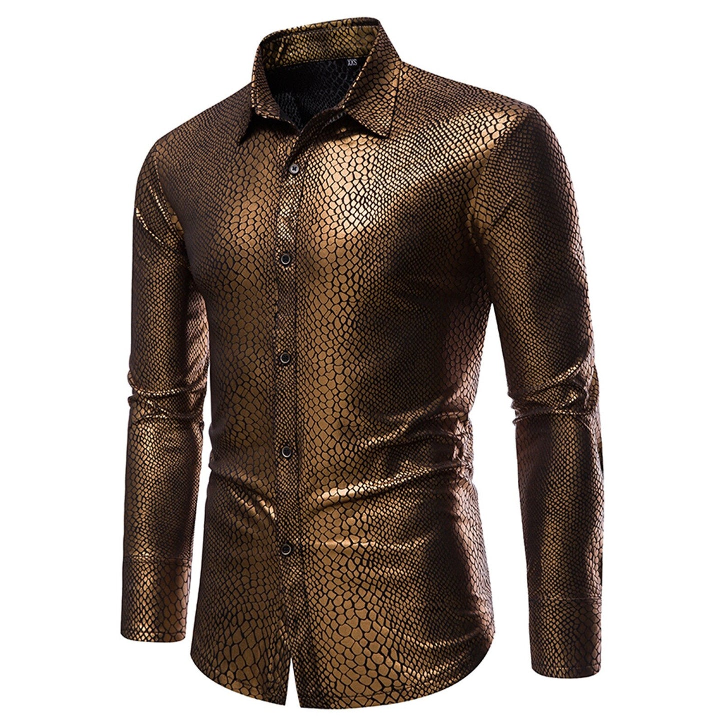 Rainbow Sequins Shirts For Mens 70s Disco Party Costume Gold Silver Multicolour image 5
