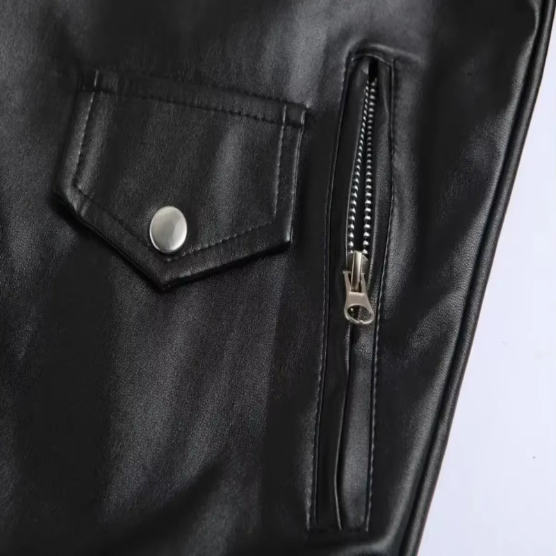 2024 The Latest Men's Leather Vest Men's Motorcycle Jacket Men Vest Biker image 5