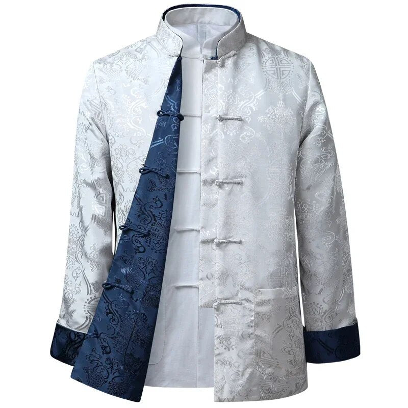 Men Chinese Dragon Shirt Kung Fu Coats China New Year Tang Suit Traditional Chi image 10