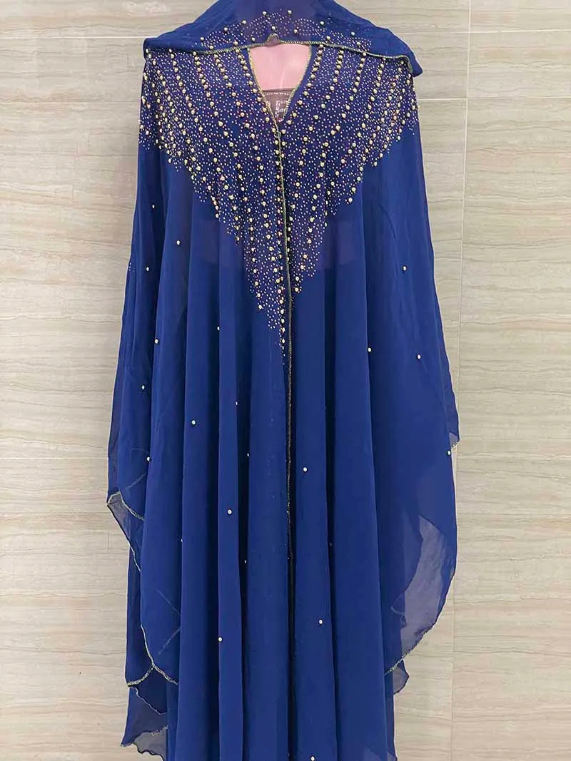 Free Size African Sequins Dress for Women Traditional Kaftan Robe Elegant Ladie image 4