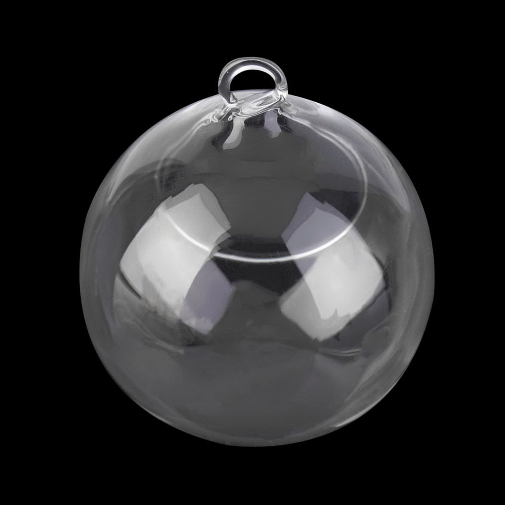 Diameter 8cm Hanging Glass Vase Flowers Plant Table Vase Stand Holder Terrarium image 5