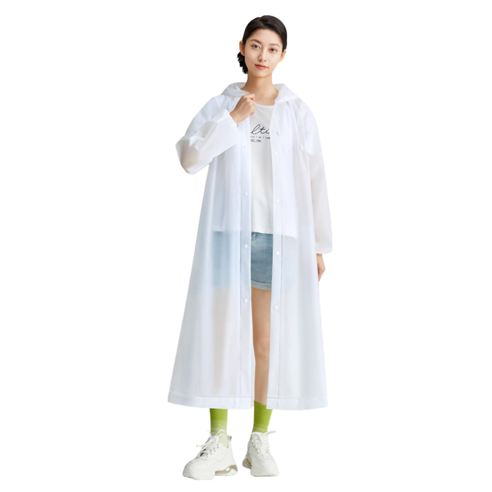 Adult Long Raincoat Reusable Waterproof Rain Coat Windproof EVA Rain Coat Draws image 1