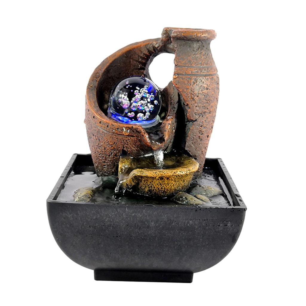 Relaxation Indoor Fountain Waterfall Feng Shui Desktop Water Sound Table image 9