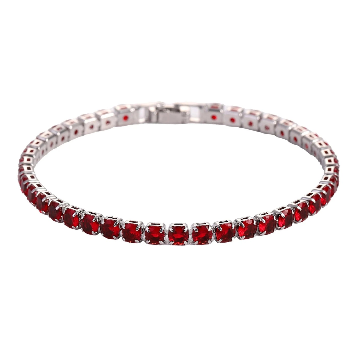 4mm Cubic Zirconia Tennis Bracelet Iced Out Chain Bracelets For Women Men Golde image 2