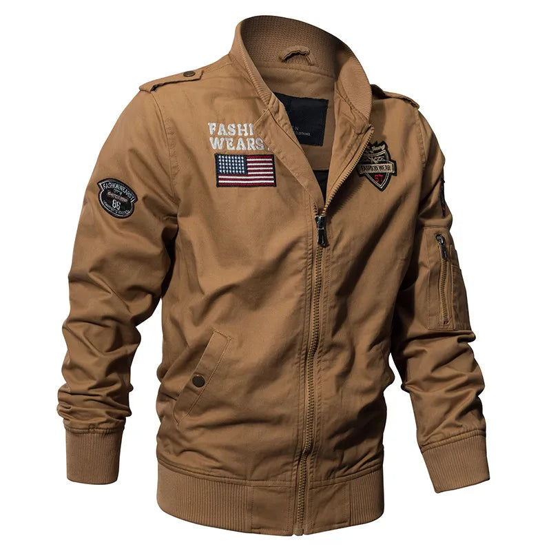 New Spring Military Style Pilot Jacket Multi-pocket Men Tactical Flight Jacket image 6