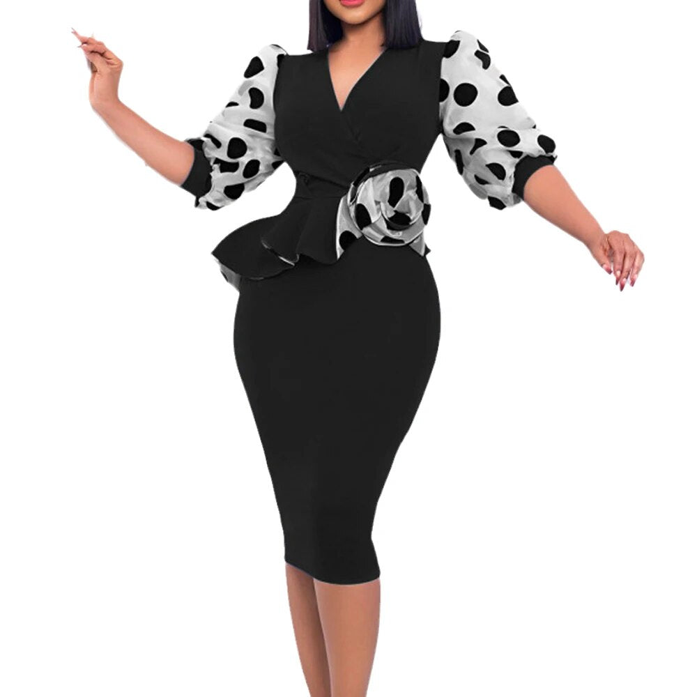 Plus Size Knitted Pencil Dress for Women Clothing 2023 Autumn Winter Hip Long S image 6