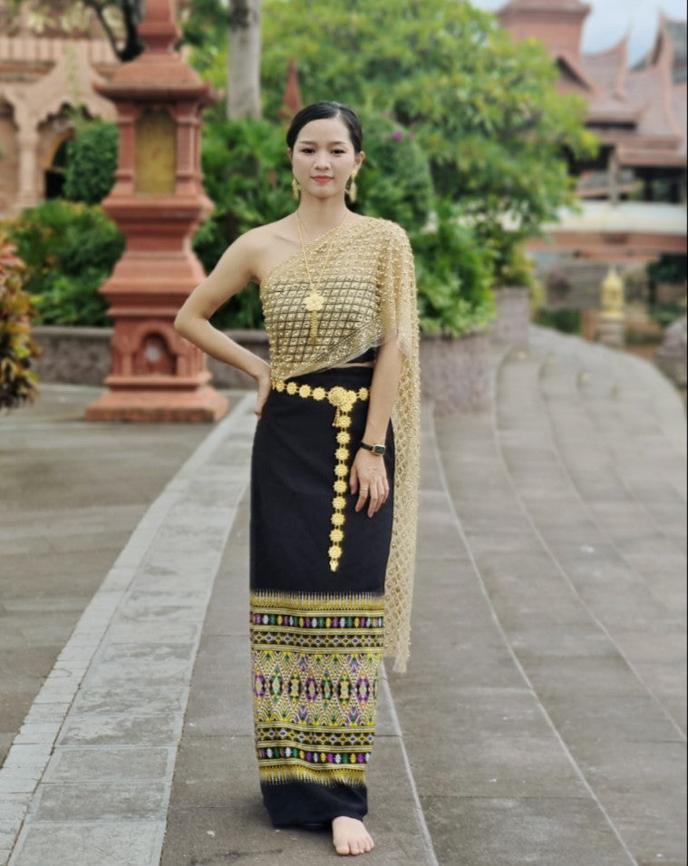 2023 New In Summer Women Strapless Shawl Top and Skirt Five-Piece Set Long Ao D image 9