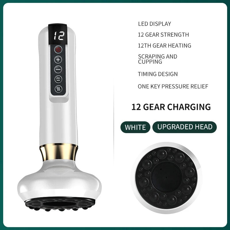 Tricolor Electric Massager GuaSha Anti Cellulite Vacuum Suction Cup Beauty Hea image 3
