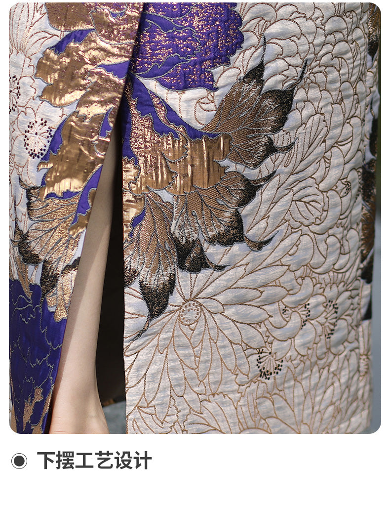 2024 Summer Jacquard Dress Pencil Straight Dress O-neck Sleeveless Party Evenin image 5