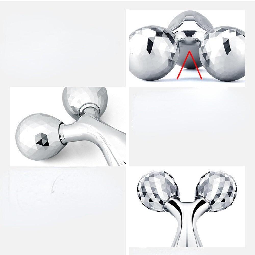 3D Roller Massager Face Massage Y Shape 360 Rotate Thin Face Body Shaping Relax image 7