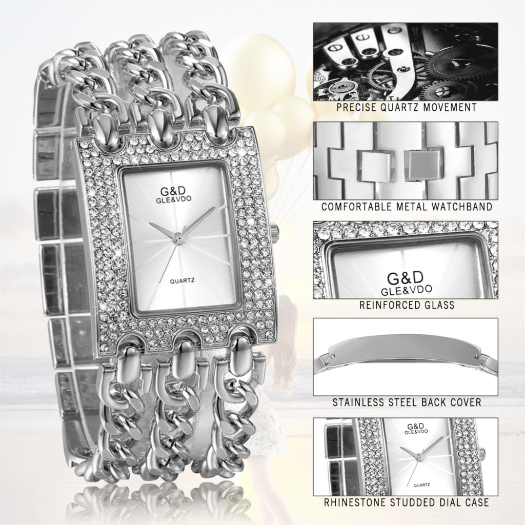 LANCARDO New Top Brand Luxury Women's Watches Alloy Clock Lady's Gold image 4