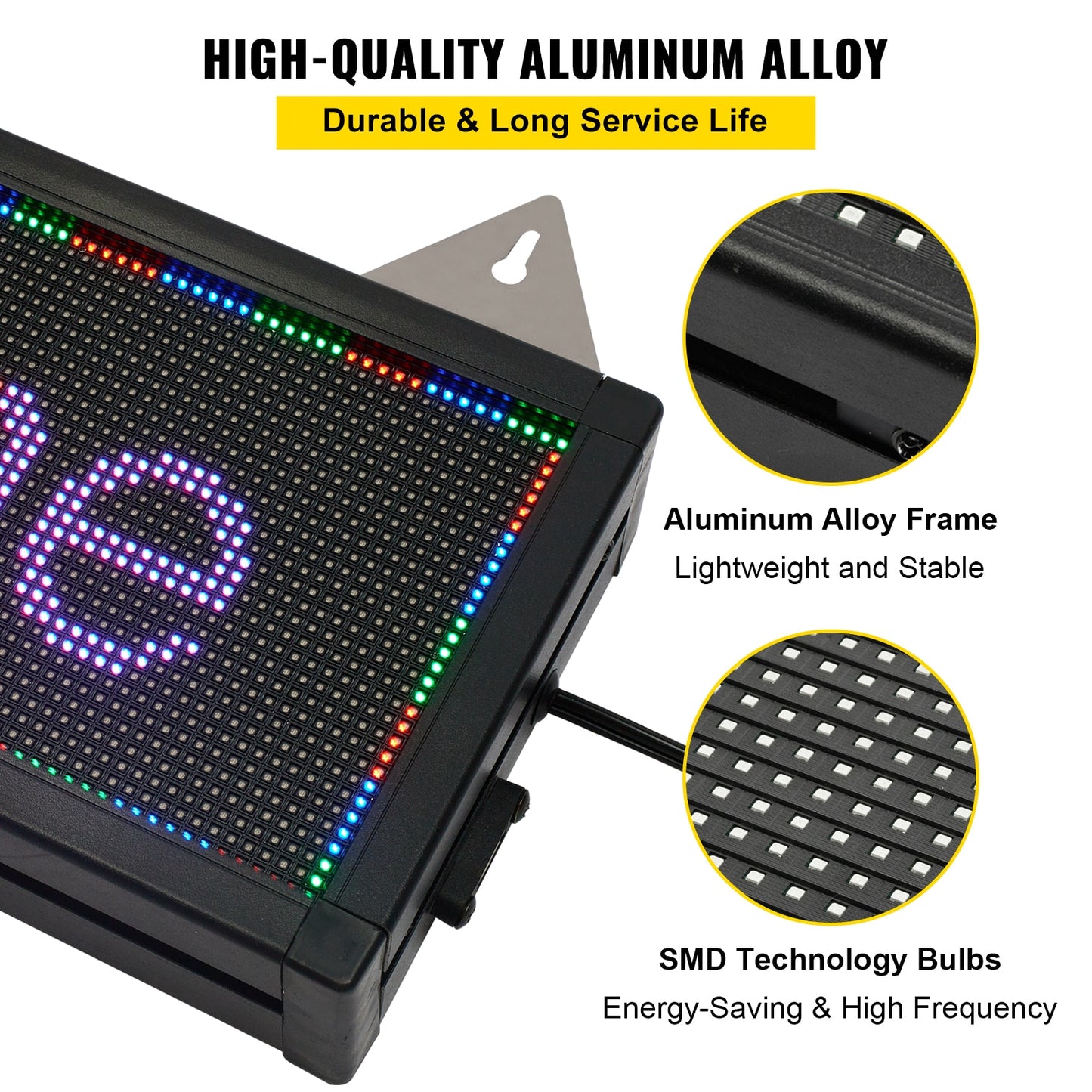 VEVOR Wi-Fi LED Scrolling Sign Full Color P4/P5/P6/P10 DIY Programmable Message image 11