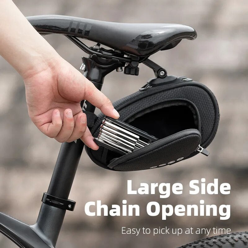 ROCKBROS Rainproof Bicycle Bag Shockproof Bike Saddle Bag For Refletive Rear La image 9