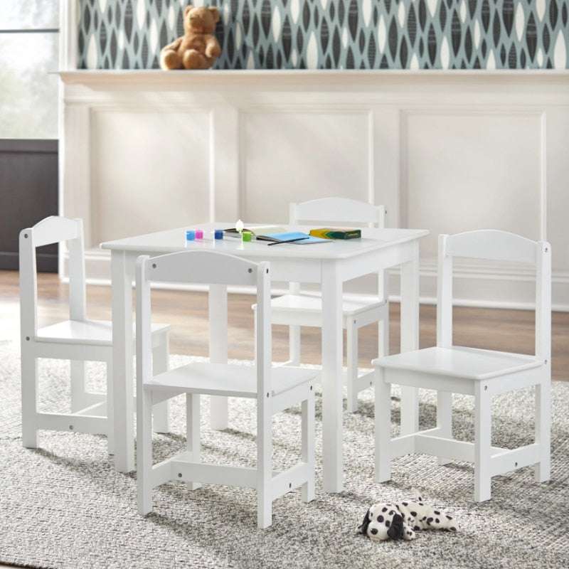 Kids' 5-Piece Table and Chairs Set, Multiple Colors Study Chairs for Students image 0