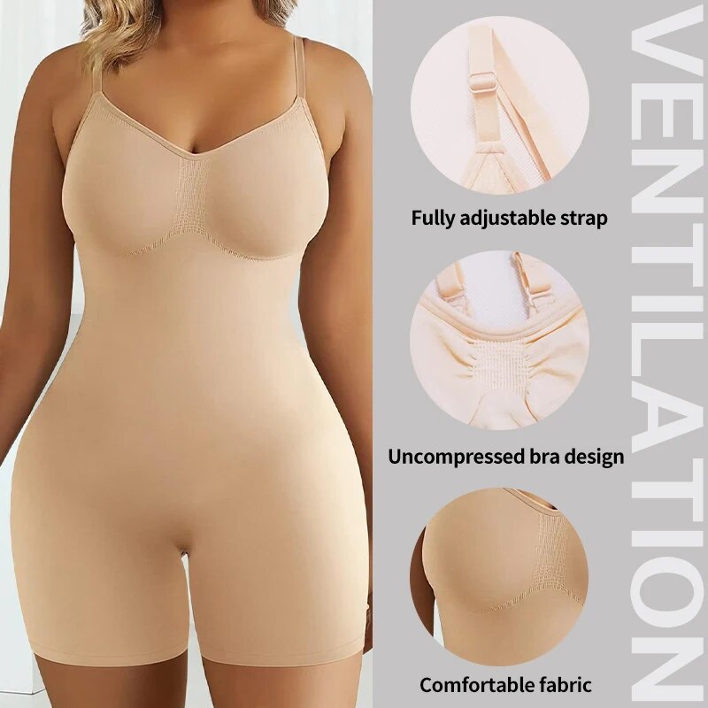 Bodysuit for Women Tummy Control Shapewear Seamless High Waist Flat Belly Belt image 6