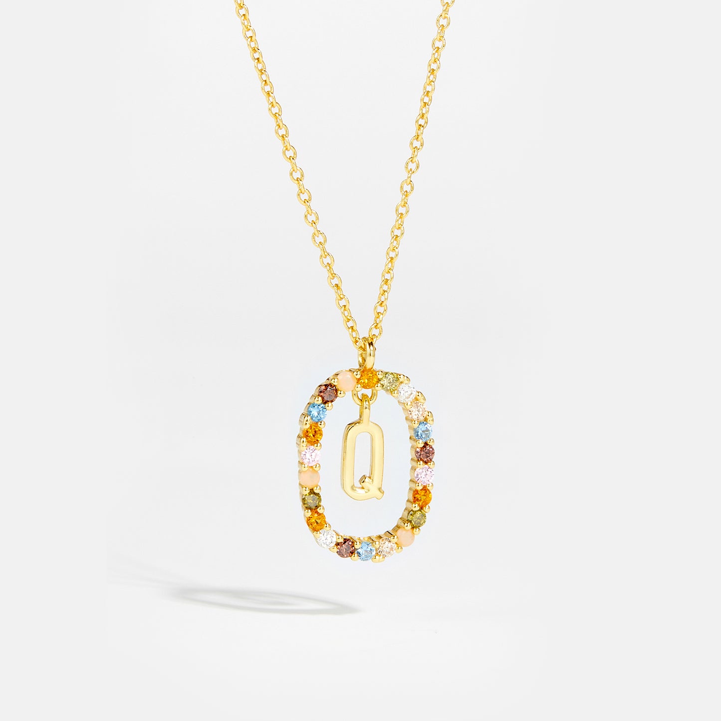 ANDYWEN 925 Sterling Silver Gold Letters A - Z Initial M S C K Alphabet Penden image 8
