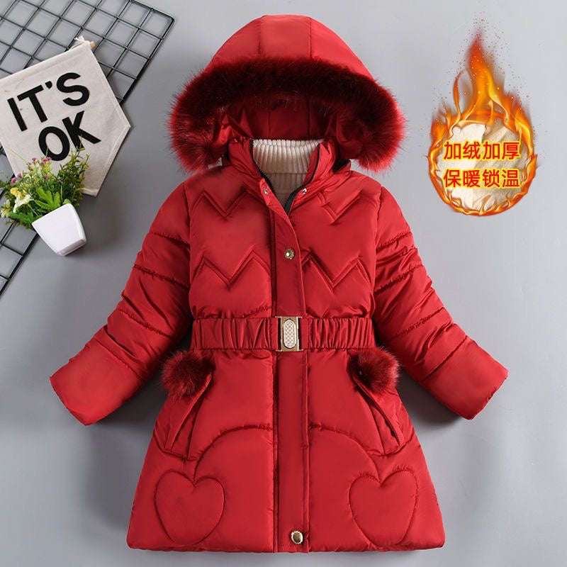 3 4 5 6 8 10 Years Winter Girls Coat Keep Warm Thicken Kids Jacket Hooded Zippe image 6