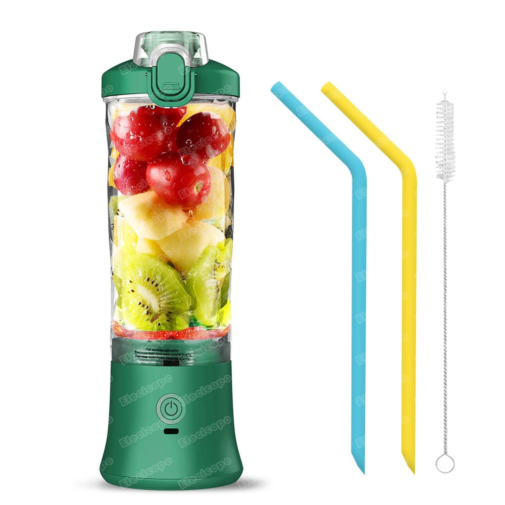 Portable Electric Juicer Fruit Mixers 600ML Blender with 4000mAh USB Rechargeab image 6