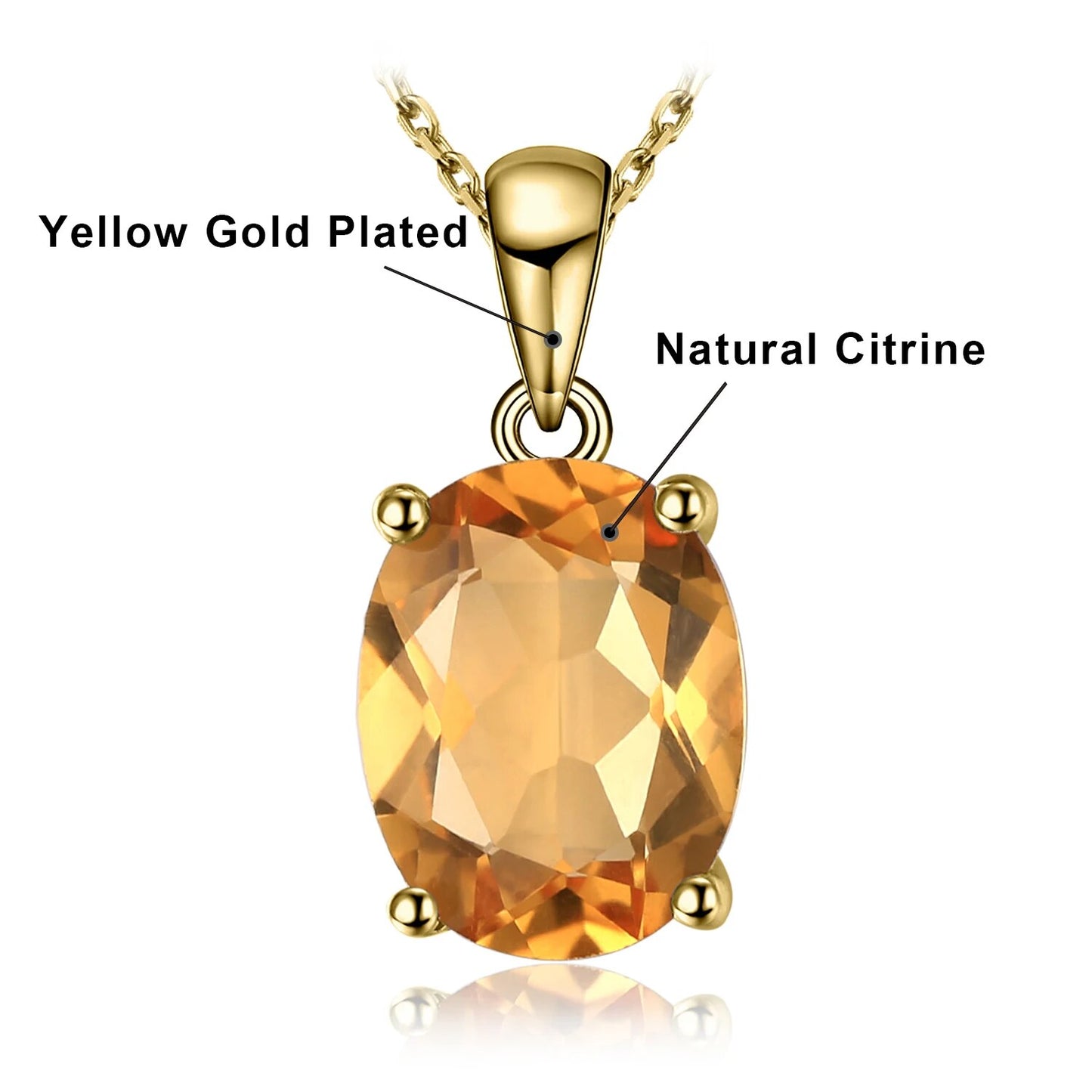 JewelryPalace Rose Gold Yellow Gold Plated Natural Amethyst Citrine Garnet Topa image 3