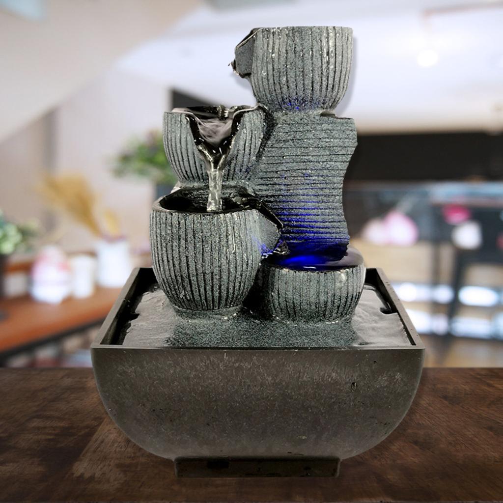 Relaxation Indoor Fountain Waterfall Feng Shui Desktop Water Sound Table image 0