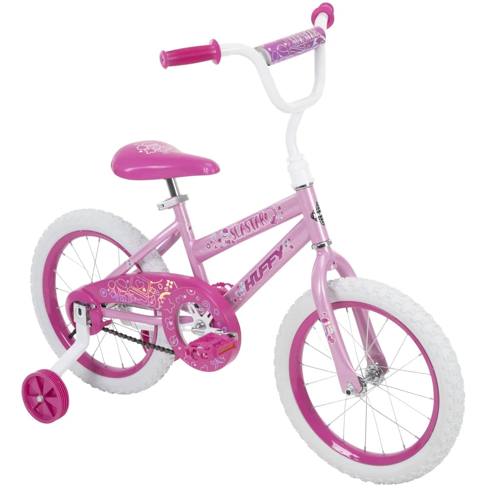 2023 Huffy 16 Inch Sea Star Girl's Bike, Pink Bubble Gum Children Bicycle image 3