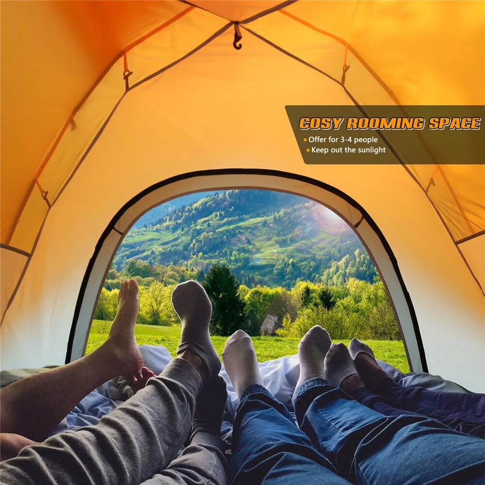 4 Person Automatic Camping Tents Family Outdoor Instant Setup Tent 4 Season Win image 5