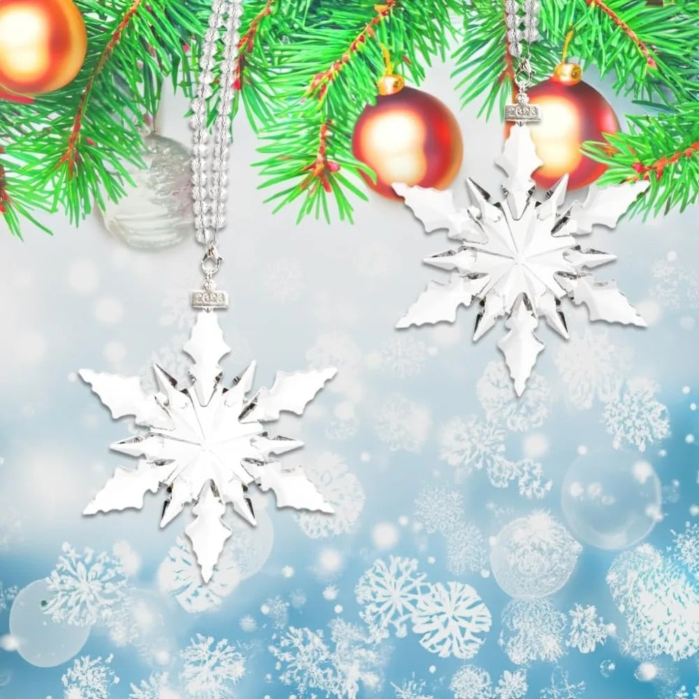 Crystal Snowflake Annual Edition Ornament Set, Crystal Colorful Angel Christmas image 1