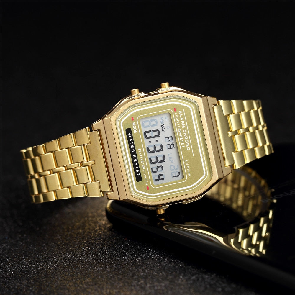 Luxury Women's Rose Gold Silicone Watches Women Fashion LED Digital Clock Casua image 8