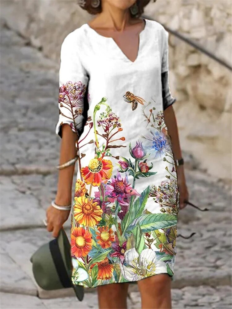 Large sizes dresses elegant women dresses fashion loose dresses ladies image 0