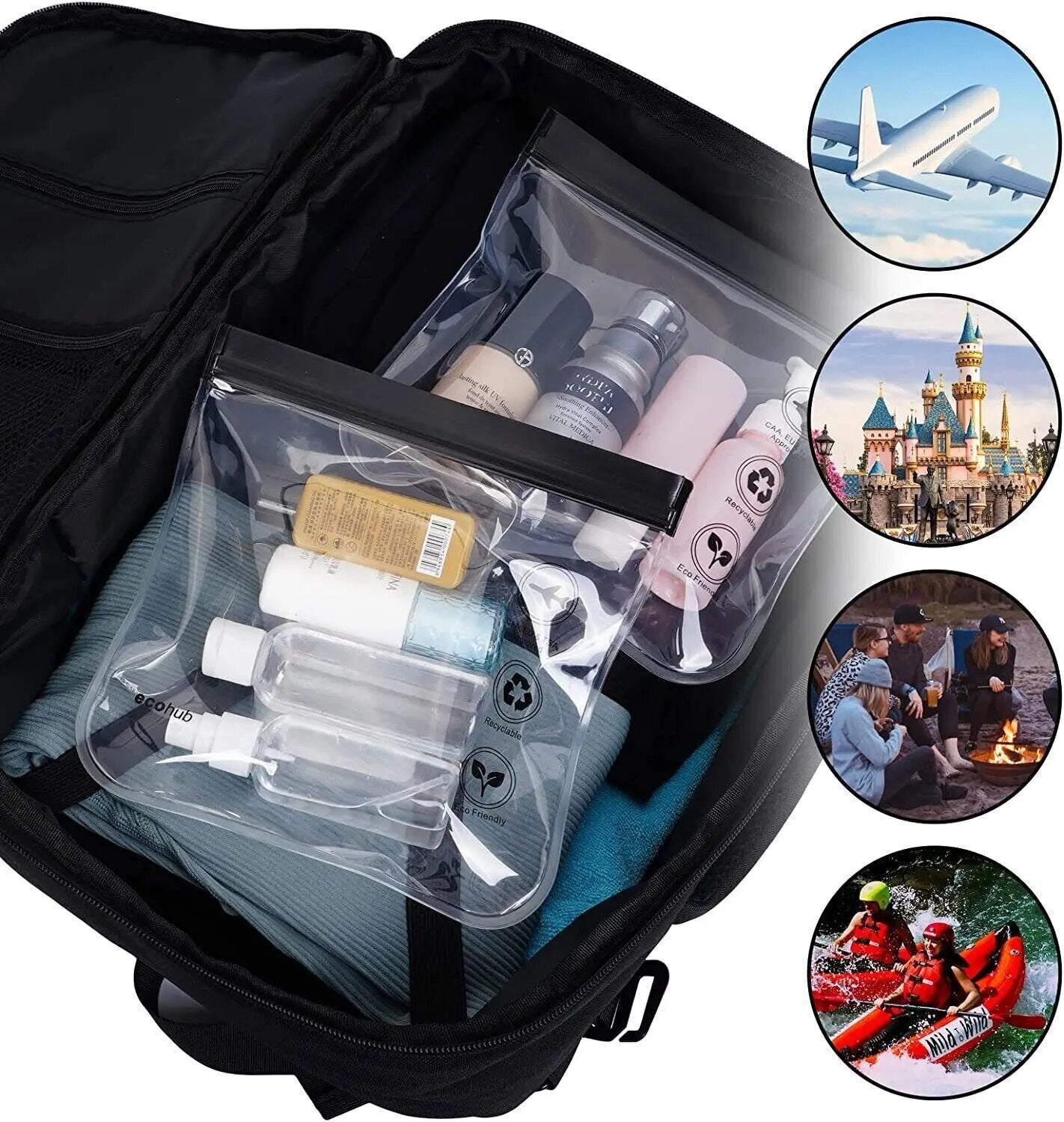 1pcs Luggage Transparent Travel Use Leakproof Flight Make Up Waterproof For Wom image 6