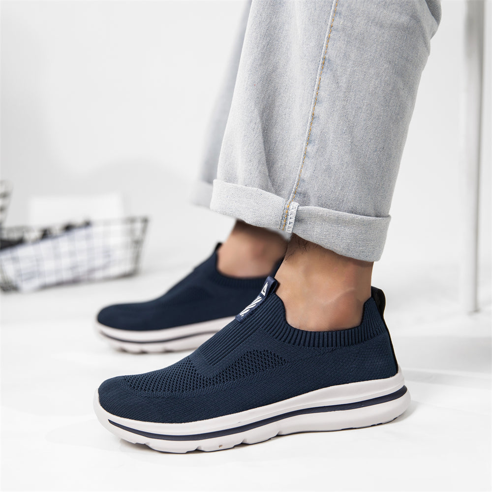 Men Sneakers Walking Shoes for Man Black Slip On Casual Shoes Athletic Lightwei image 2
